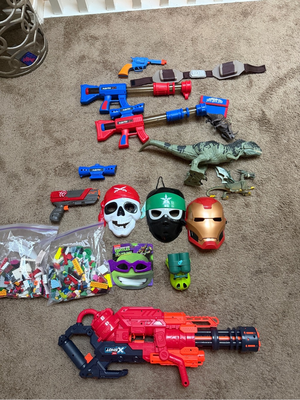 Assorted Kids Toy Set with Red, Blue & Green Toys - Multi-Brand